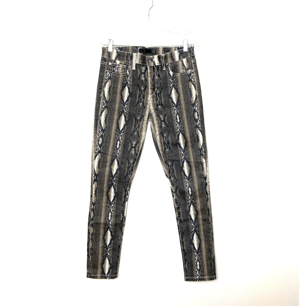 Joe's Jeans The Icon Mid Rise Skinny Ankle Womens Size 28 Gray Snake Print